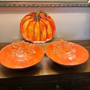 Brand New Fall Serving Dishes Pumpkin